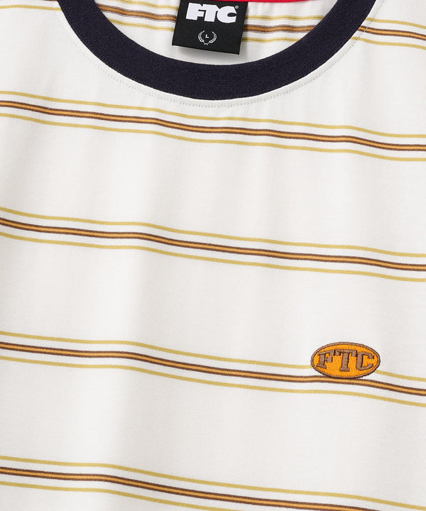 FTC PUFF LOGO STRIPE RINGER TEE