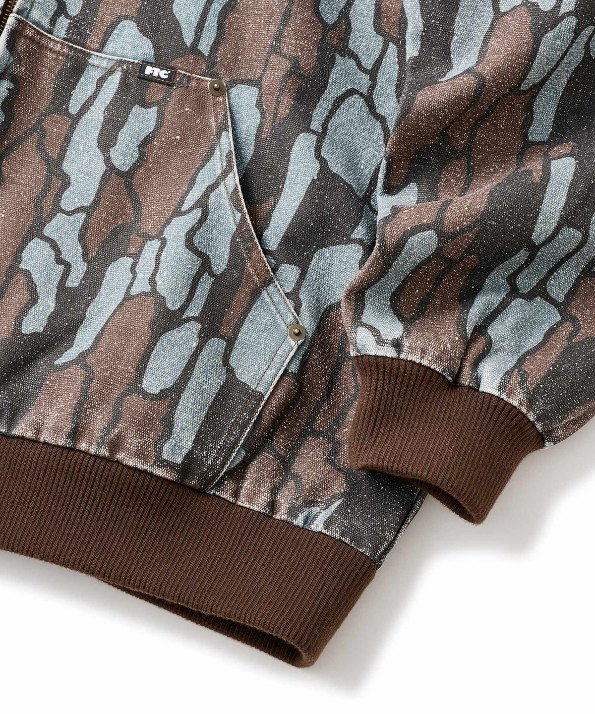 FTC WASHED CANVAS HOODED JACKET