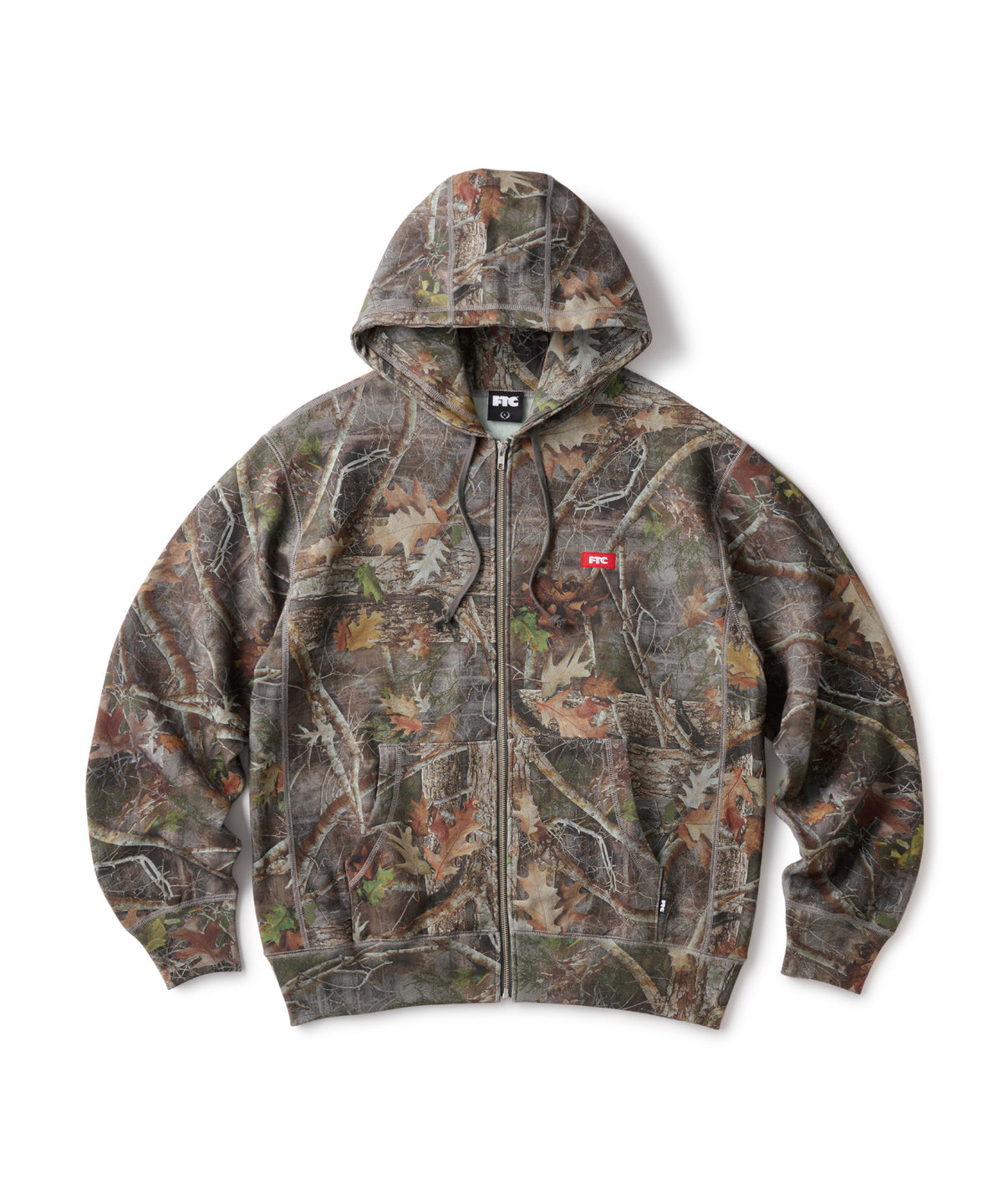 FTC BOX LOGO ZIP UP HOODED SWEATSHIRT