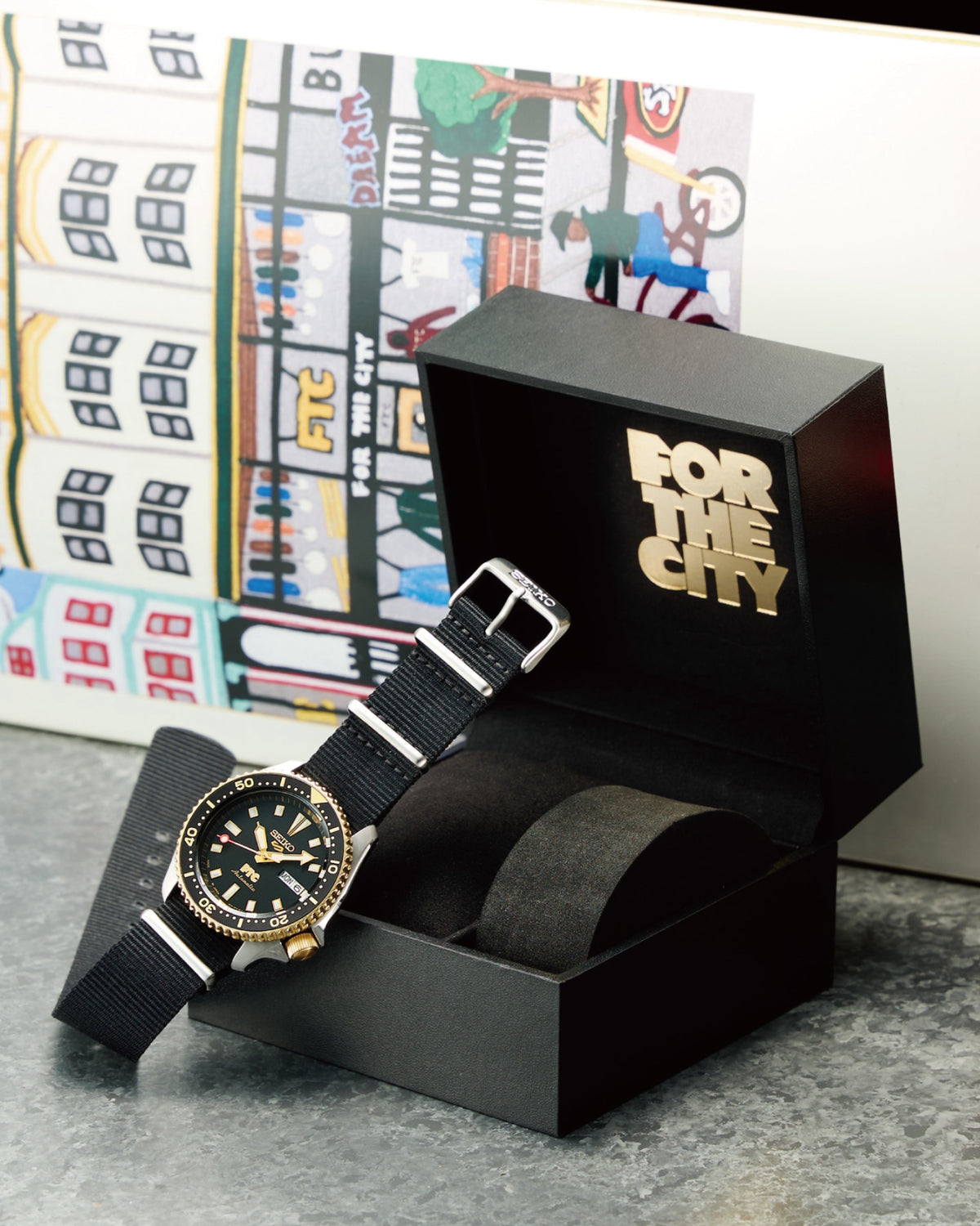 SEIKO X FTC 5 SPORT SKX SERIES (BLACK)