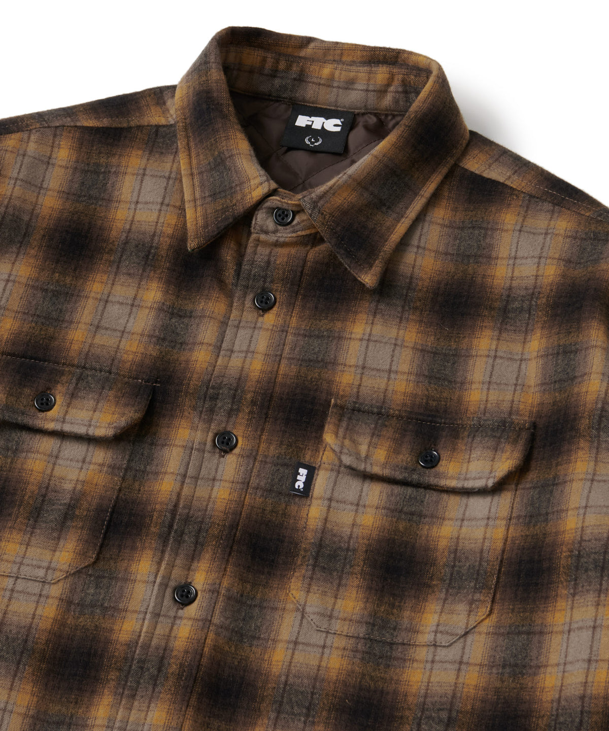 FTC QUILTED LINED PLAID NEL SHIRT