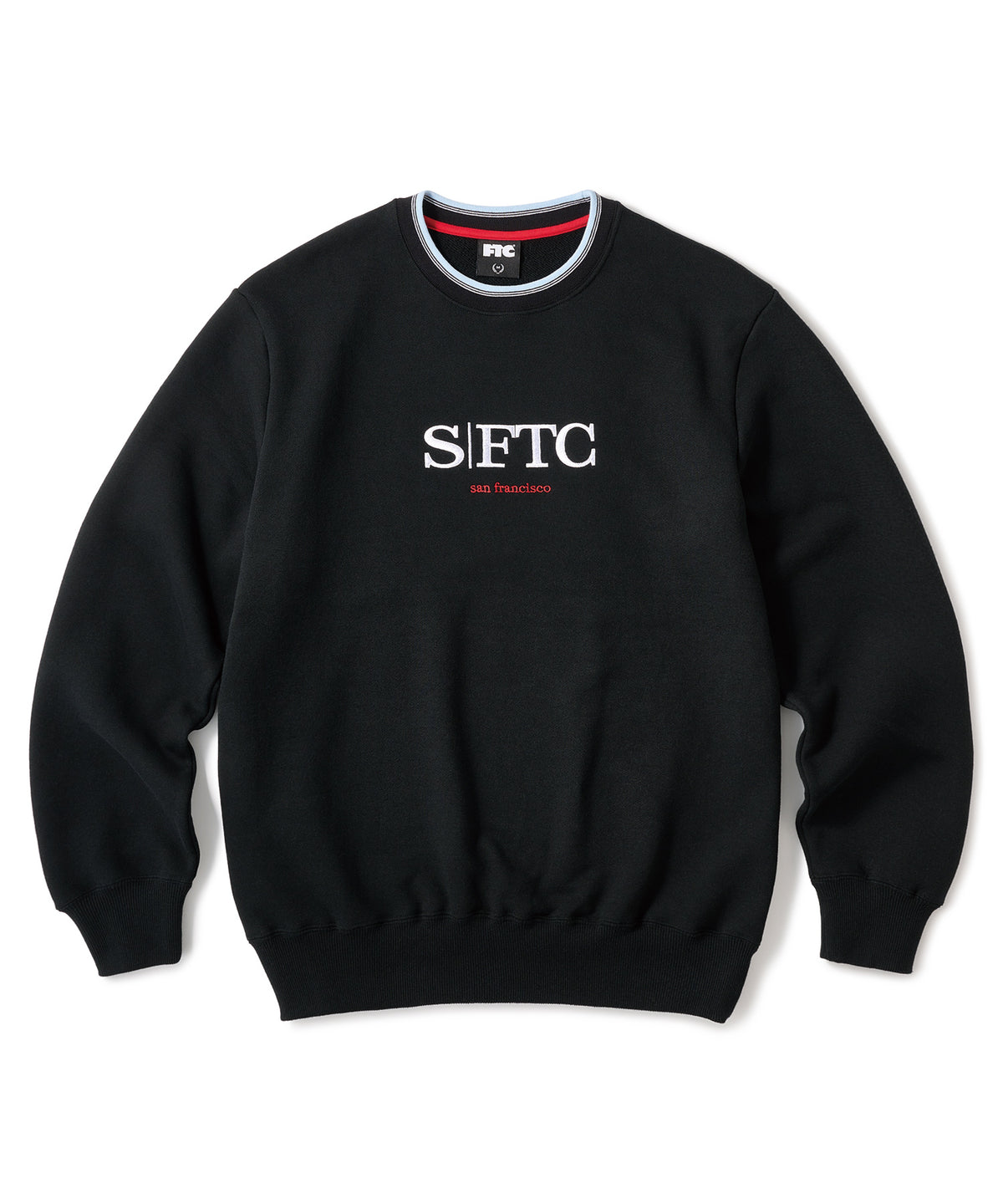 FTC STRIPE RIB CREWNECK SWEATSHIRT