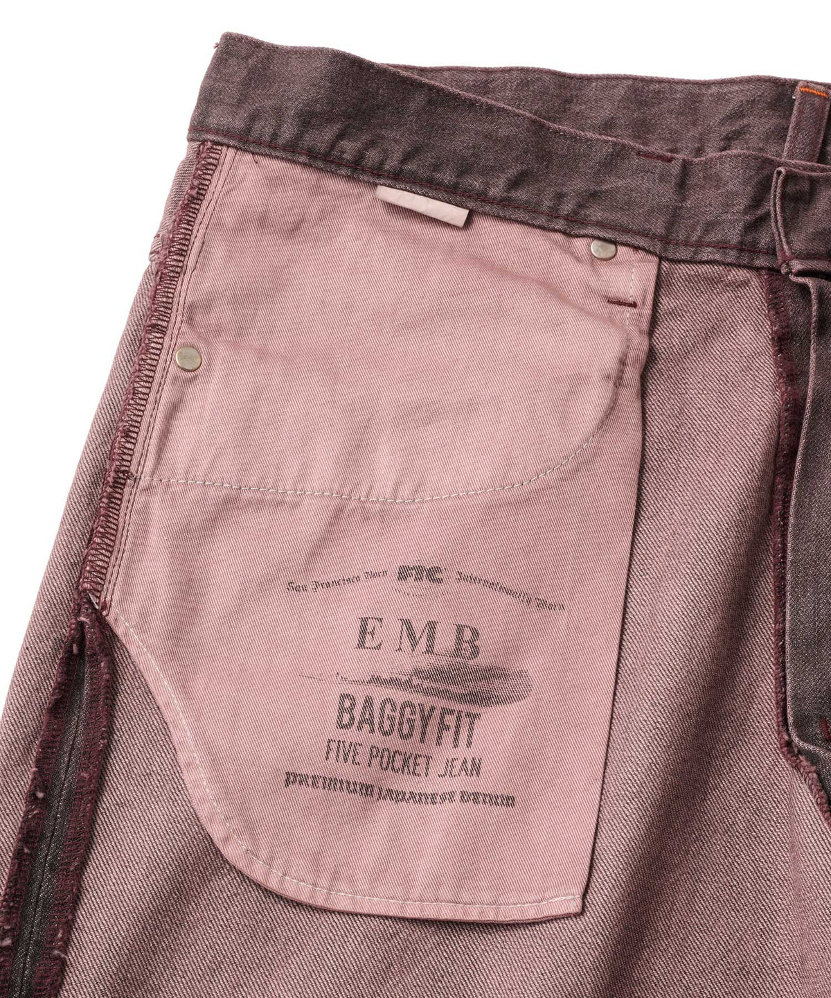 FTC OVERDYED EMB JEAN (BAGGY FIT)