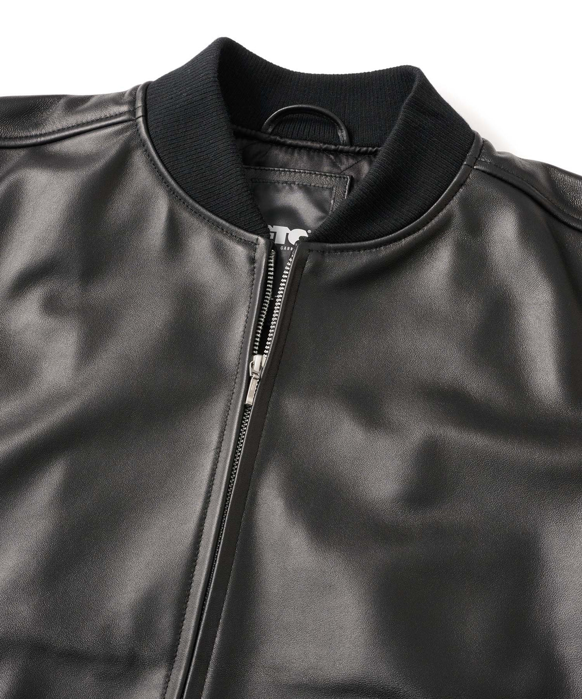 FTC LEATHER ZIP VARSITY JACKET