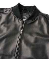FTC LEATHER ZIP VARSITY JACKET