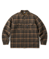 FTC QUILTED LINED PLAID NEL SHIRT