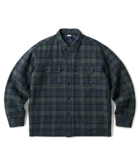 FTC QUILTED LINED PLAID NEL SHIRT