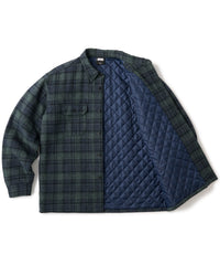 FTC QUILTED LINED PLAID NEL SHIRT