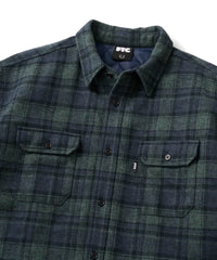 FTC QUILTED LINED PLAID NEL SHIRT