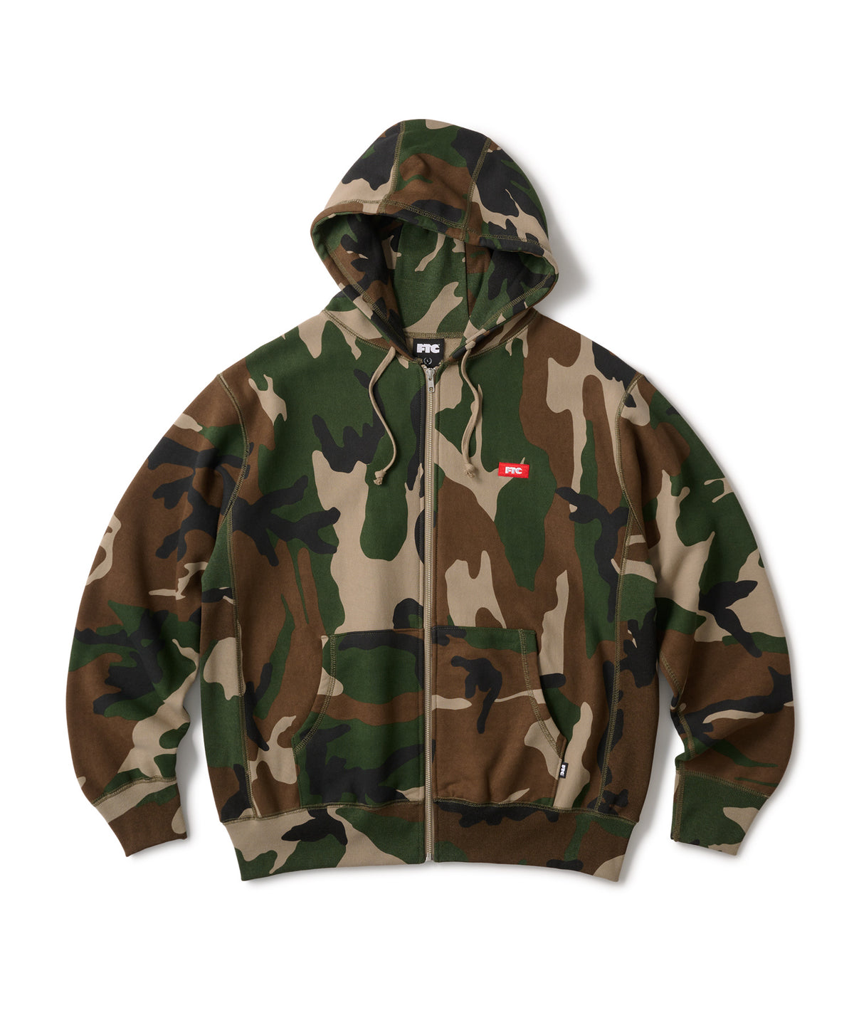 FTC SMALL BOX LOGO ZIP UP HOODED SWEATSHIRT
