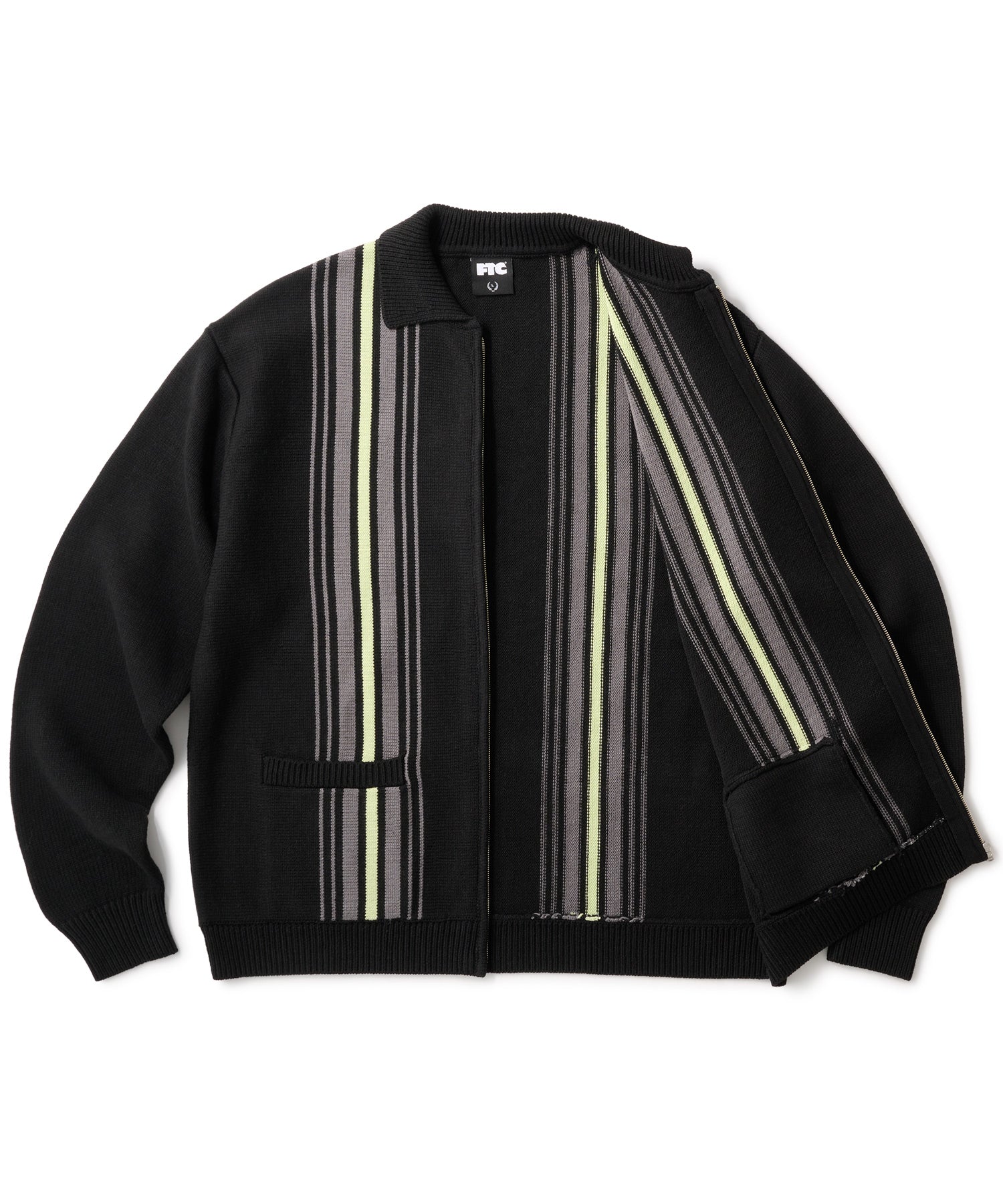 FTC カーディガン FTC STRIPE ZIP UP KNIT CARDIGAN – FTC SKATEBOARDING