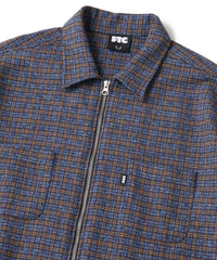 FTC WOVEN PLAID ZIP UP SHIRT