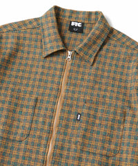 FTC WOVEN PLAID ZIP UP SHIRT