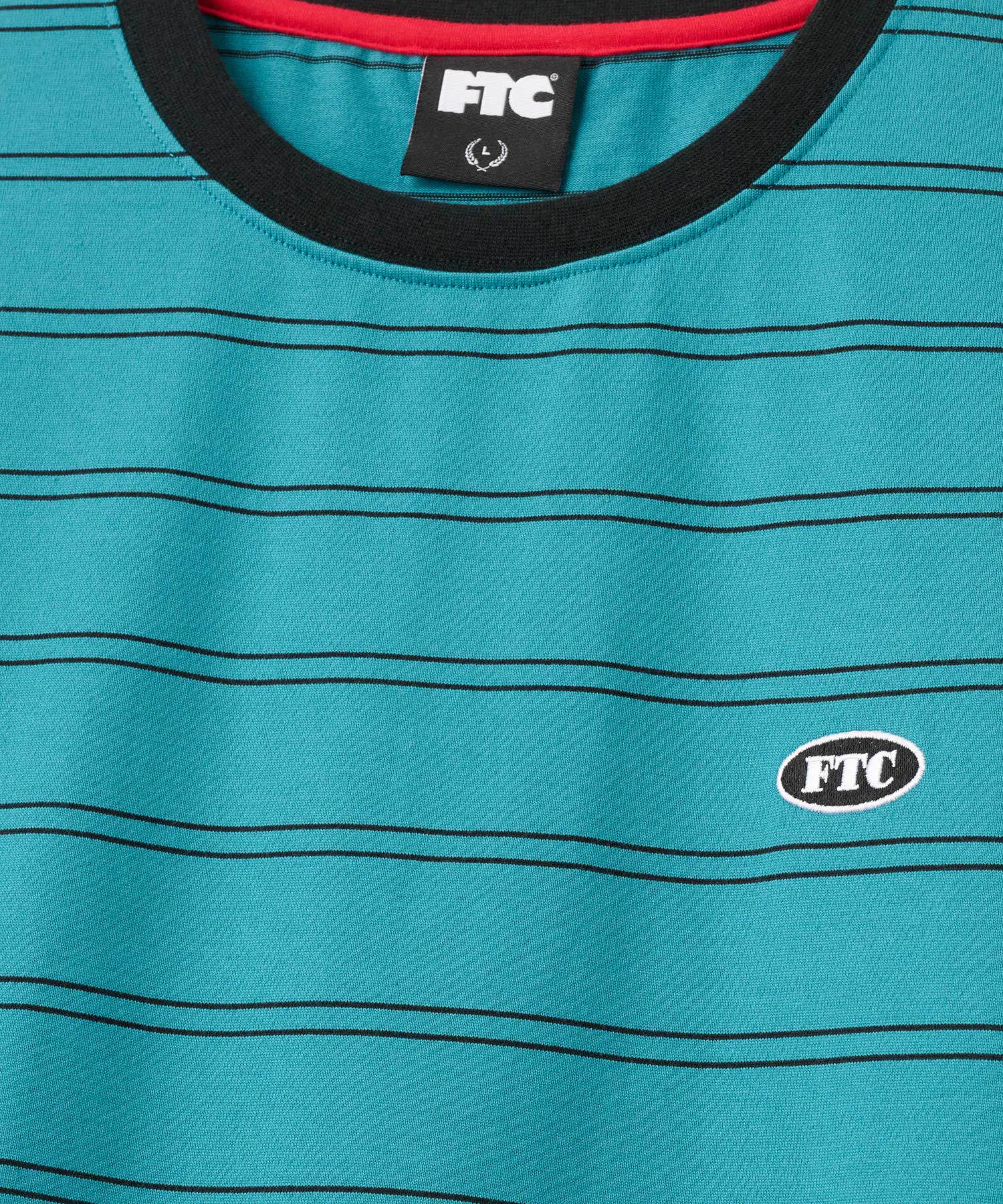 FTC OVAL LOGO STRIPE RINGER TEE – FTC SKATEBOARDING