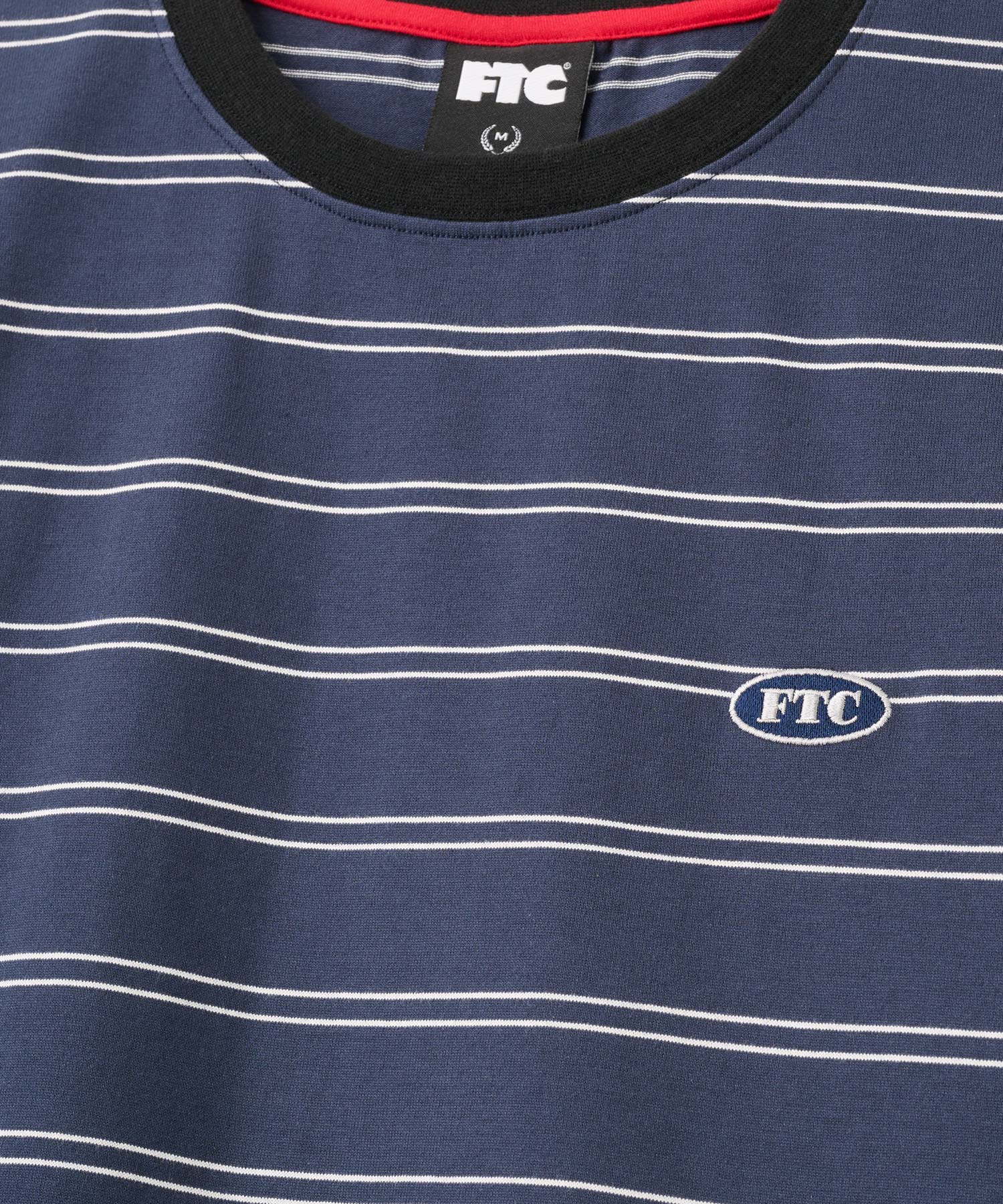 即完売【FTC】OVAL LOGO STRIPE RINGER TEE FTCSFC LOGO TEE