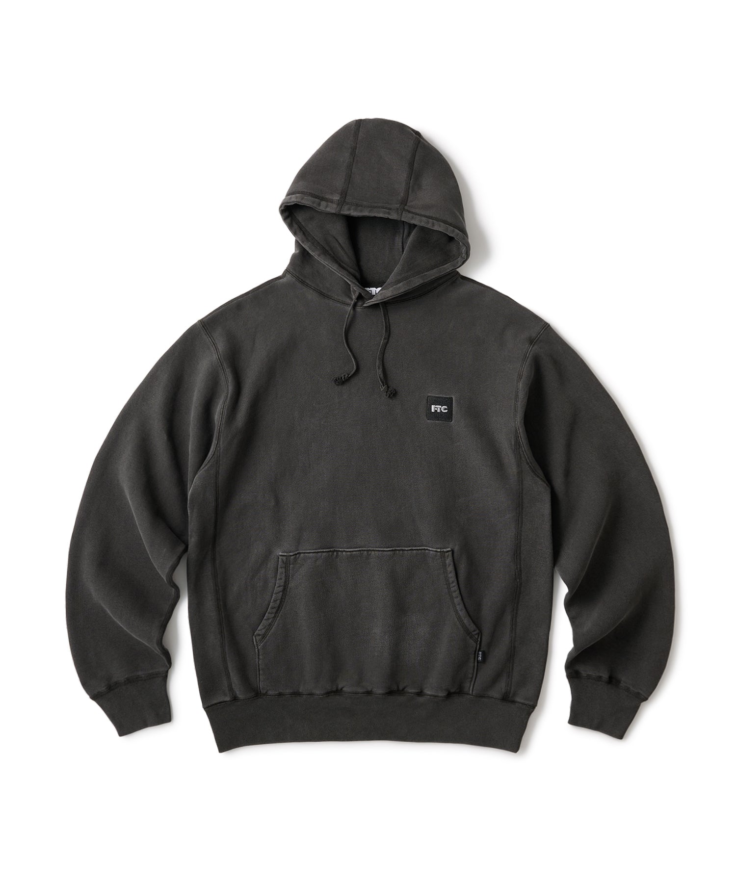 FTC PIGMENT DYED BOX LOGO PULLOVER HOODED SWEATSHIRT – FTC