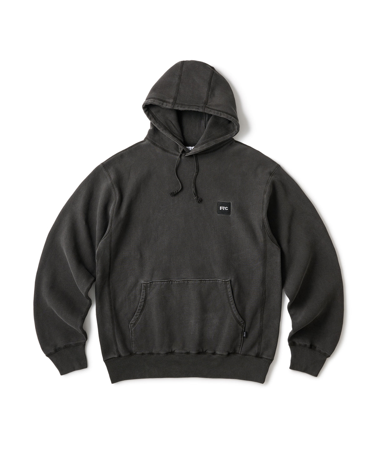 FTC PIGMENT DYED BOX LOGO PULLOVER HOODED SWEATSHIRT