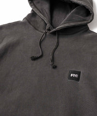 FTC PIGMENT DYED BOX LOGO PULLOVER HOODED SWEATSHIRT