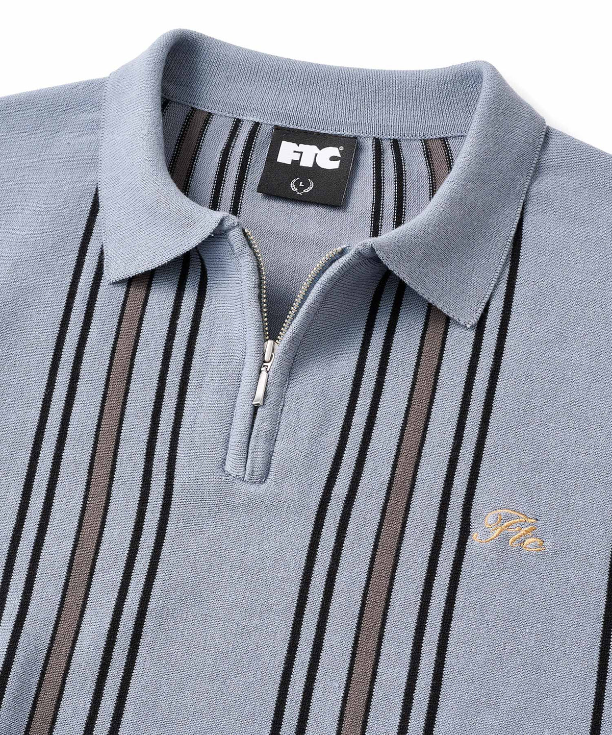 FTC STRIPE KNIT POLO