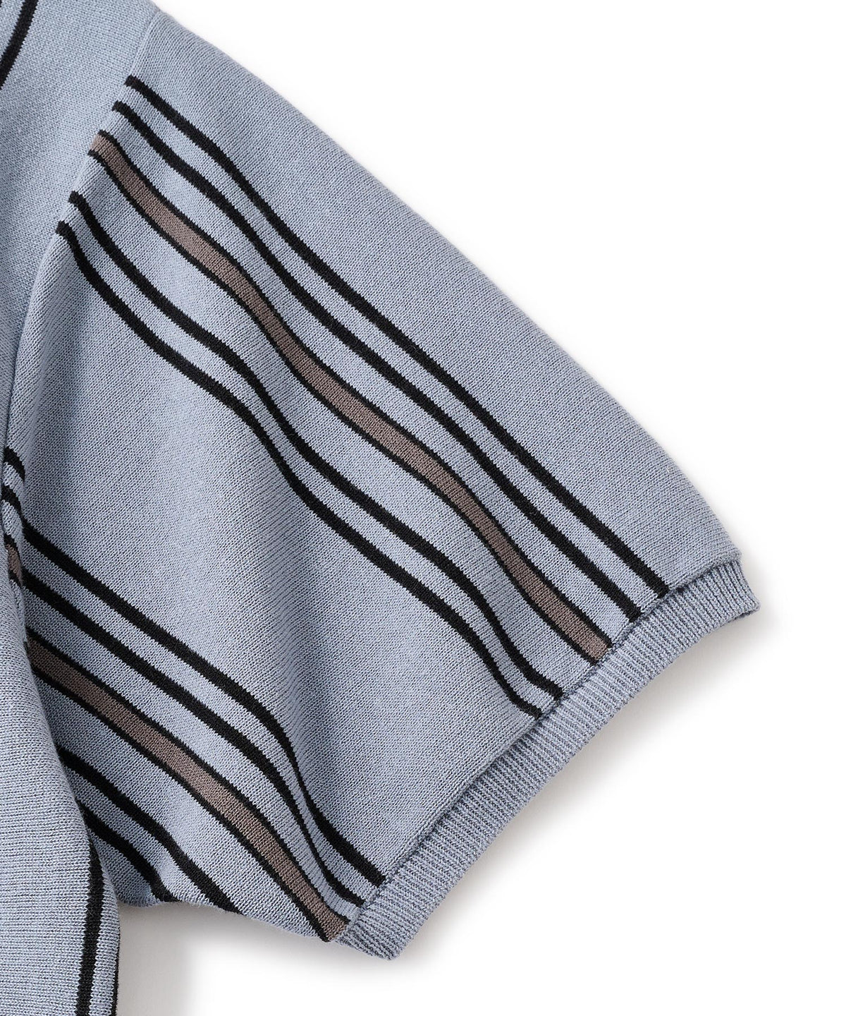 FTC STRIPE KNIT POLO