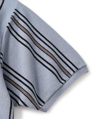 FTC STRIPE KNIT POLO